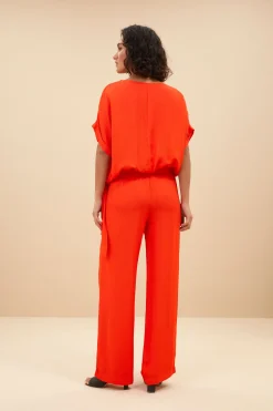 By bar robyn satin stripe pant | bright poppy^ Hosen