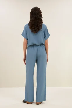 By bar robyn viscose pants | blue stone^ Hosen