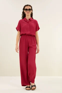 By bar robyn viscose pants | cerise^ Hosen