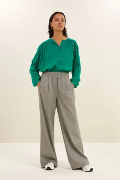 By bar saar blouse | bright green^ Blusen