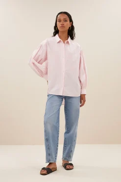 By bar sarah pink pinstripe blouse | pink pin stripe^ Blusen