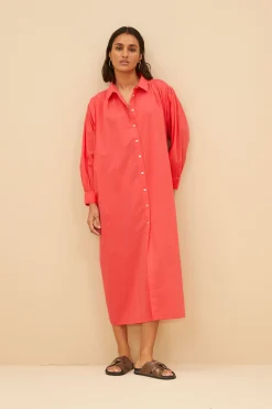 By bar shirt dress | poppy red^ Kleider