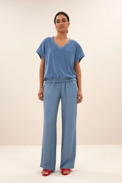 By bar tyler slub top | blue stone^ Tops & Shirts