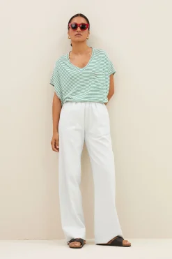 By bar tyler small stripe top | green small stripe^ Tops & Shirts