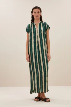 By bar victoria tie dye dress long | green tie dye stripe^ Kleider