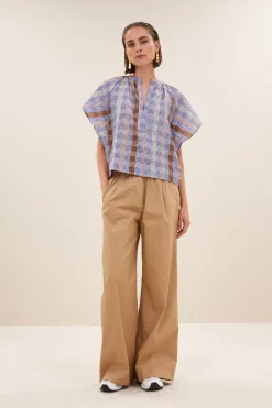By bar vina check blouse | grid print^ Blusen