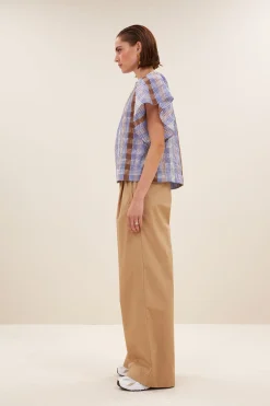By bar vina check blouse | grid print^ Blusen