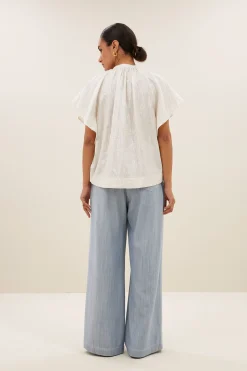 By bar vina lurex blouse | silver^ Blusen