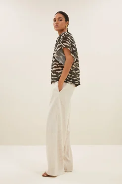 By bar vina zebra blouse | black zebra print^ Blusen
