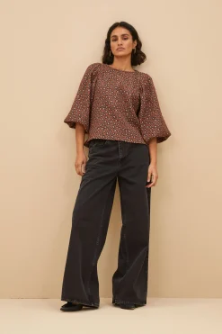 By bar zasu jacquard blouse | brown panter print^ Blusen