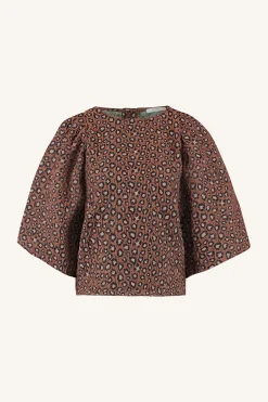 By bar zasu jacquard blouse | brown panter print^ Blusen